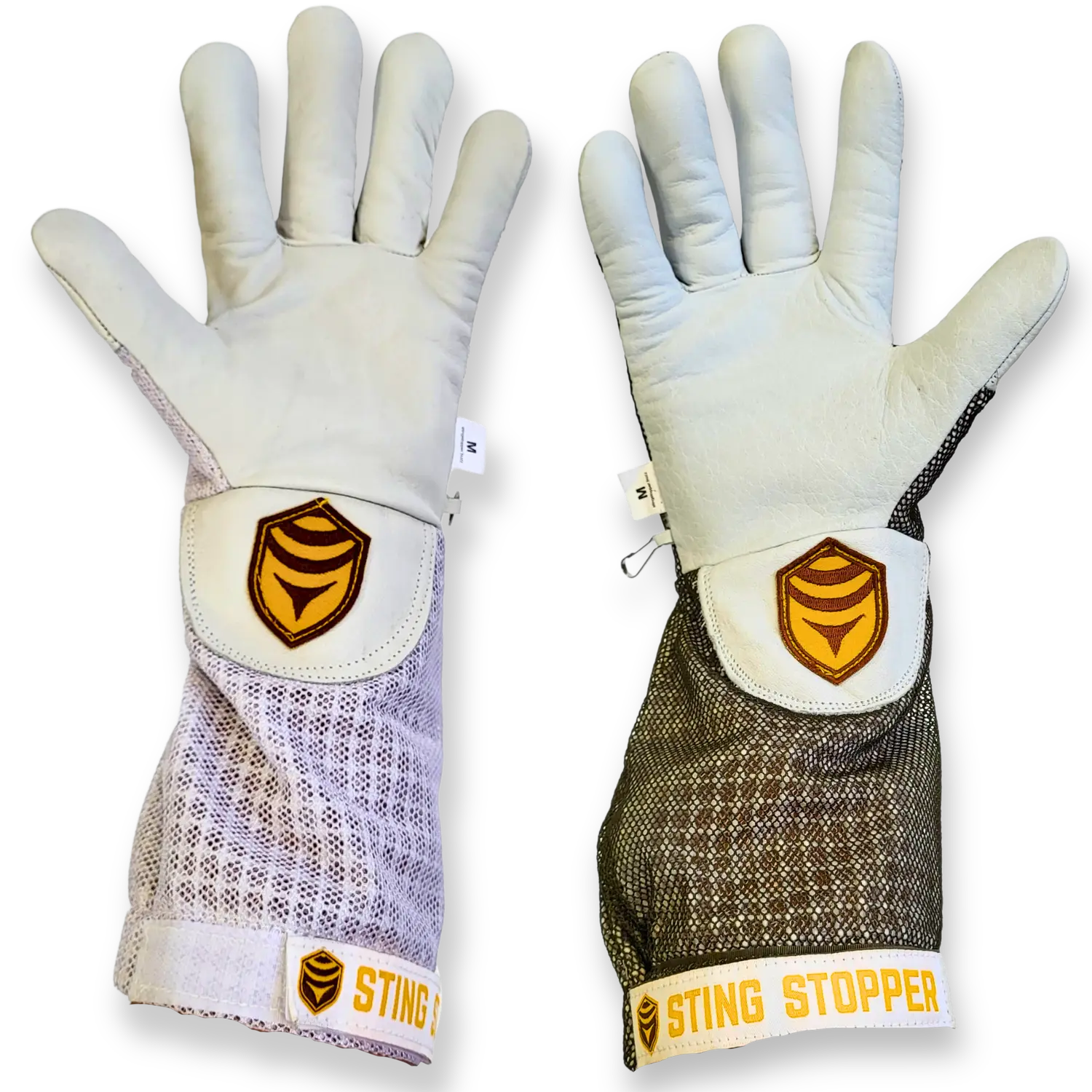 Unisex Vented Hands Goat Skin Beekeeping Gloves for Adults - 1 Pair Pack, Adjustable Velcro, Comfortable, Slip-On, Washable, Sting Protection, Multi-Size (XS,S,2XL,3XL) - Home & Garden Beekeeping Supplies, Multi-Sizes, Goat Leather