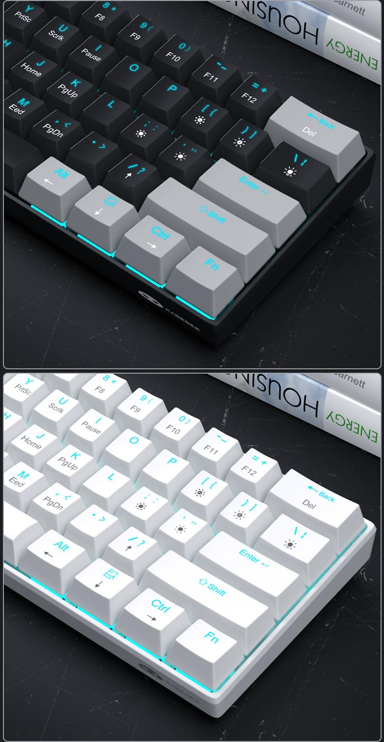 MageGee 60% Mechanical Keyboard, Game Keyboard with Blue Switch and Navy Blue Backlight, Small and Compact 60% Keyboard Mechanical, Portable 60% Game Keyboard, Gamer