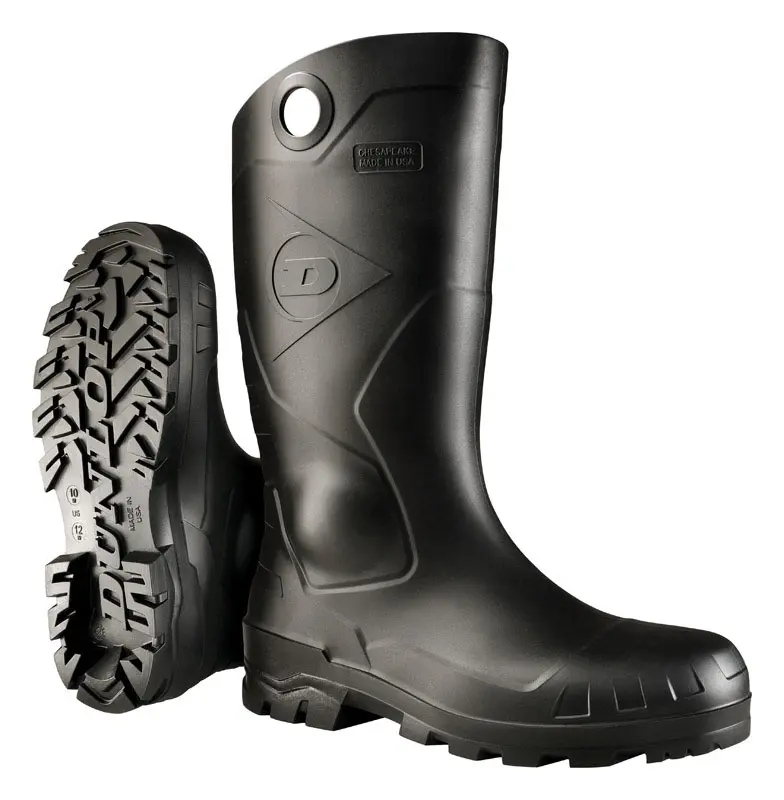 Dunlop Men's Buffalo 16-Inch Waterproof PVC Boots, Black Closed-Toe Style for Outdoor and Winter Sports, Shoe, Outdoors, Buffalo Boot, Pull On