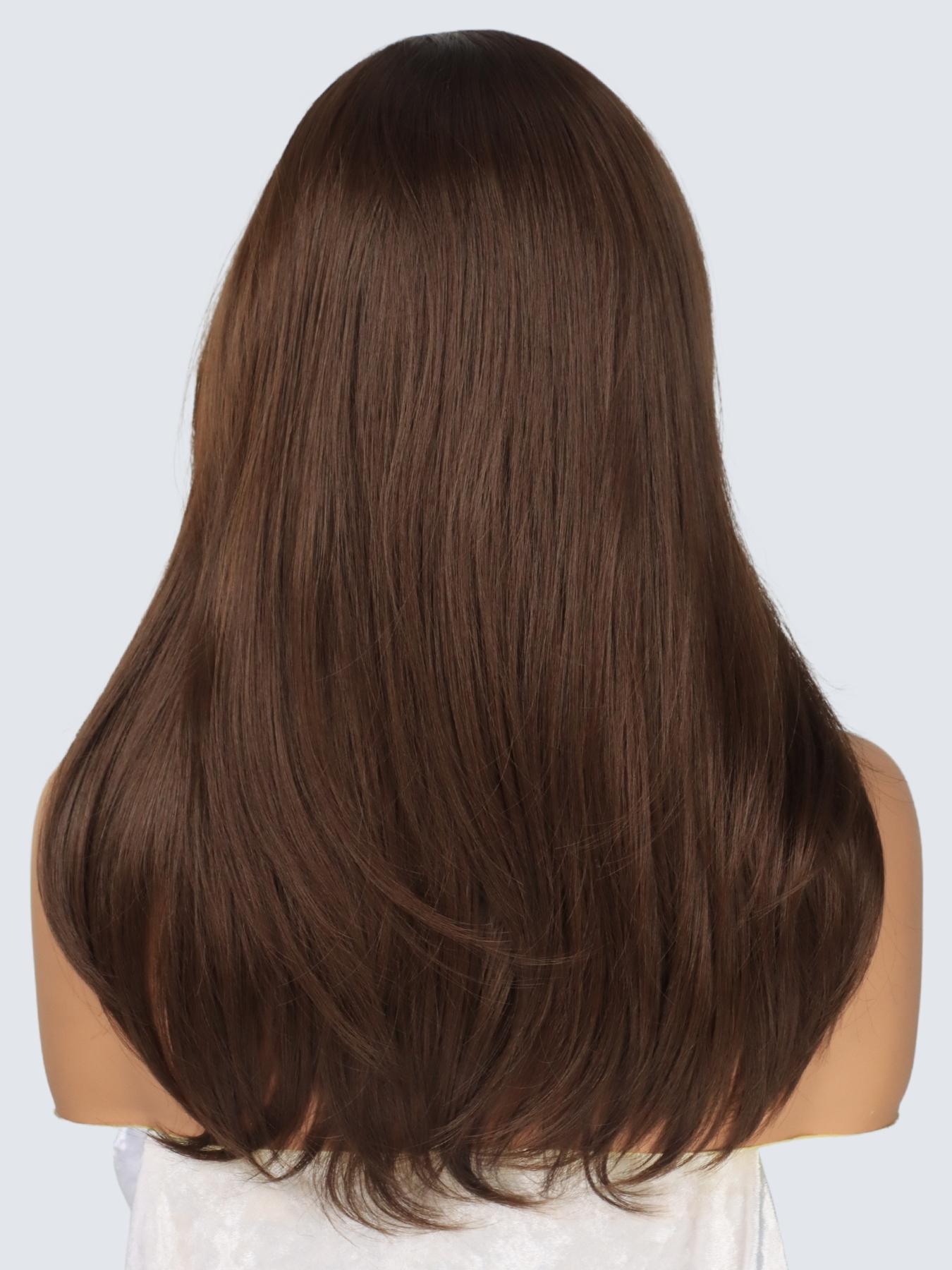 MACA BAKA Hana Chocolate Brown Layered Synthetic Lace Front Wig
