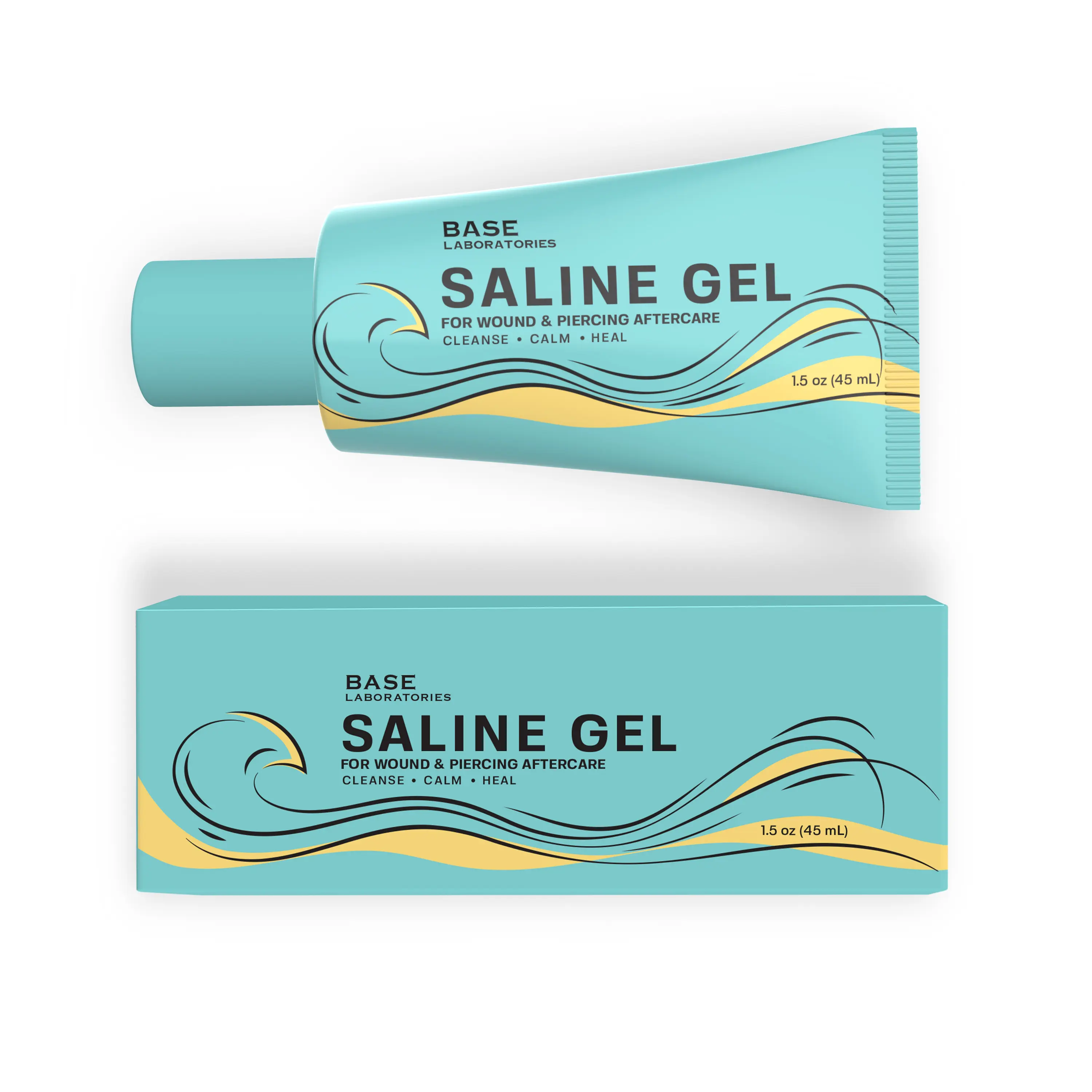 Base Laboratories Saline Gel 1.5oz – Piercing Bump Solution & Tattoo Aftercare Soothing Gel