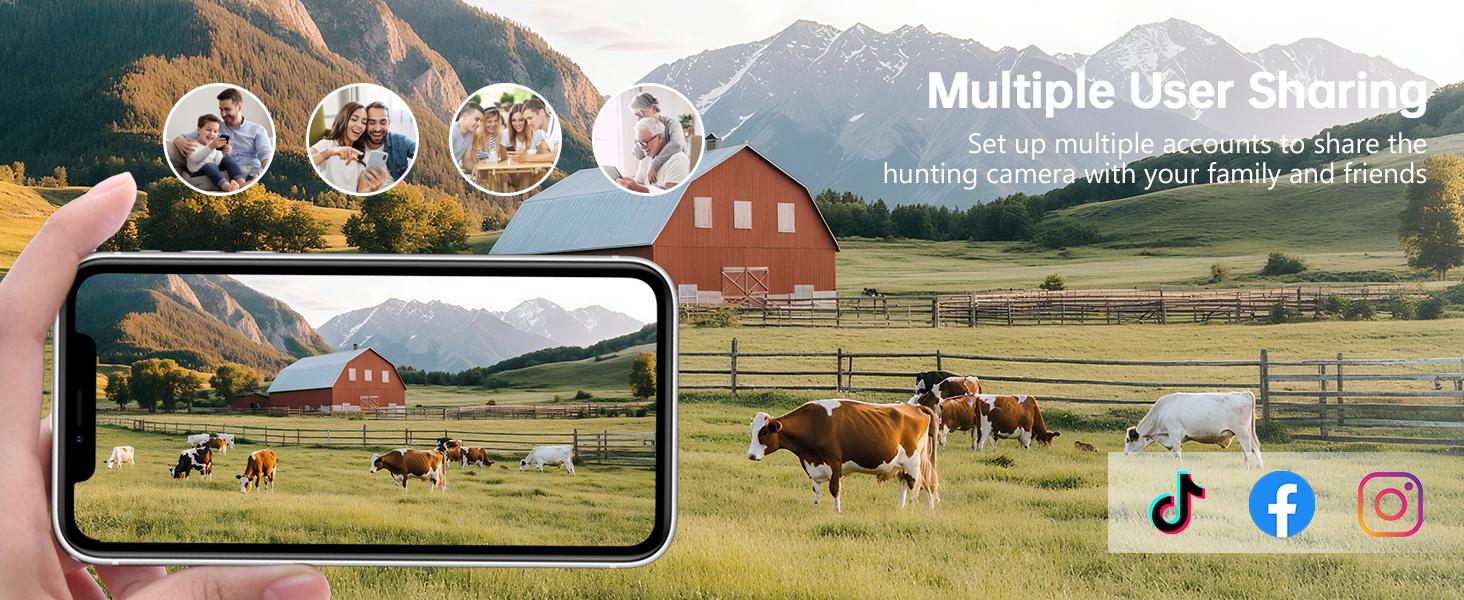 4G Remote Hunting Camera with GPS, 1.6K HD Night Vision, 0.1s Ultra-Fast Trigger, Clear Night Imaging, IP67 Waterproof, Built-in GPS Tracking, Suitable for Wildlife Monitoring / Hunting / Farm Security. Survival Kit