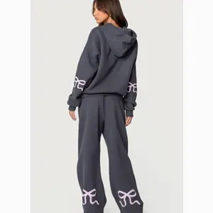 EDIKTED Bonney Bow Detail Sweatpants