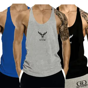 3 PACK Men's GYM Graphic Fitness Tank Top, Men's Stringer Tanktop