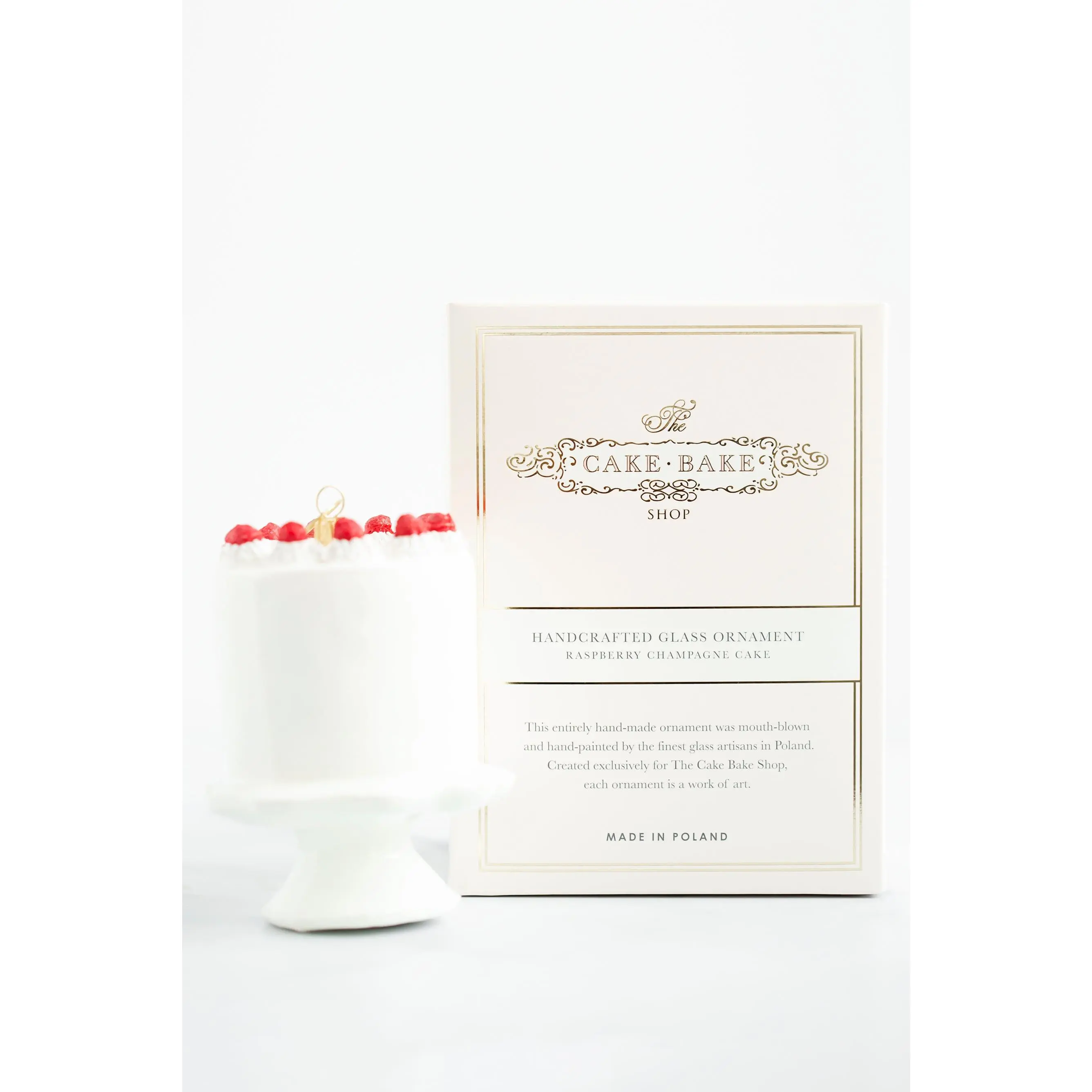 Cake Bake Shop's Raspberry Champagne Cake Holiday Ornament