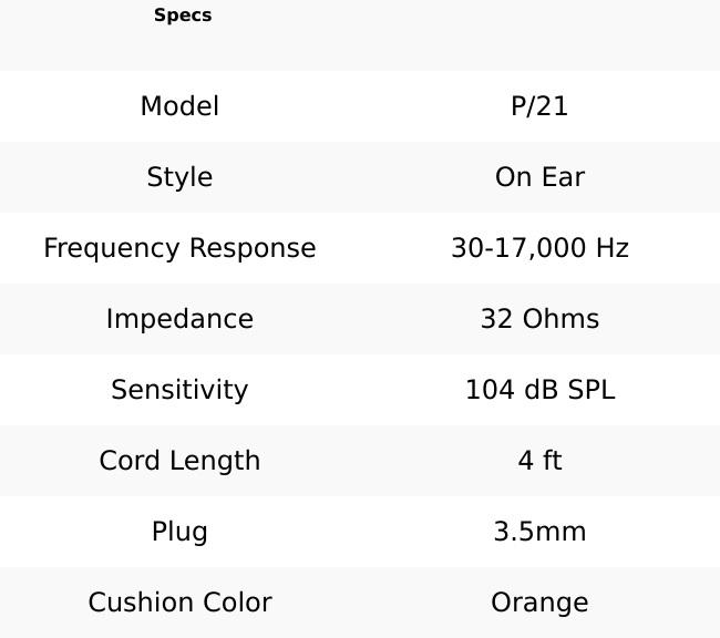 Koss x Retrospekt P/21 Retro Orange Foam On-Ear Headphones
