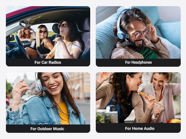 UGREEN 5.4 Aux Bluetooth Adapter for Car, Wireless FM Transmitter, 3.5mm aux Audio Receiver for Home Stereo/Wired Speaker, 15H Battery Life Car Accessories, Bluetoothtransmitter, Automotive,TikTokShopBlackFriday ,TikTokShopJumpstartSale 