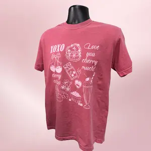 Love You Cherry Much Valentines Day T-Shirt, Retro Cherry Valentine Gift For Her