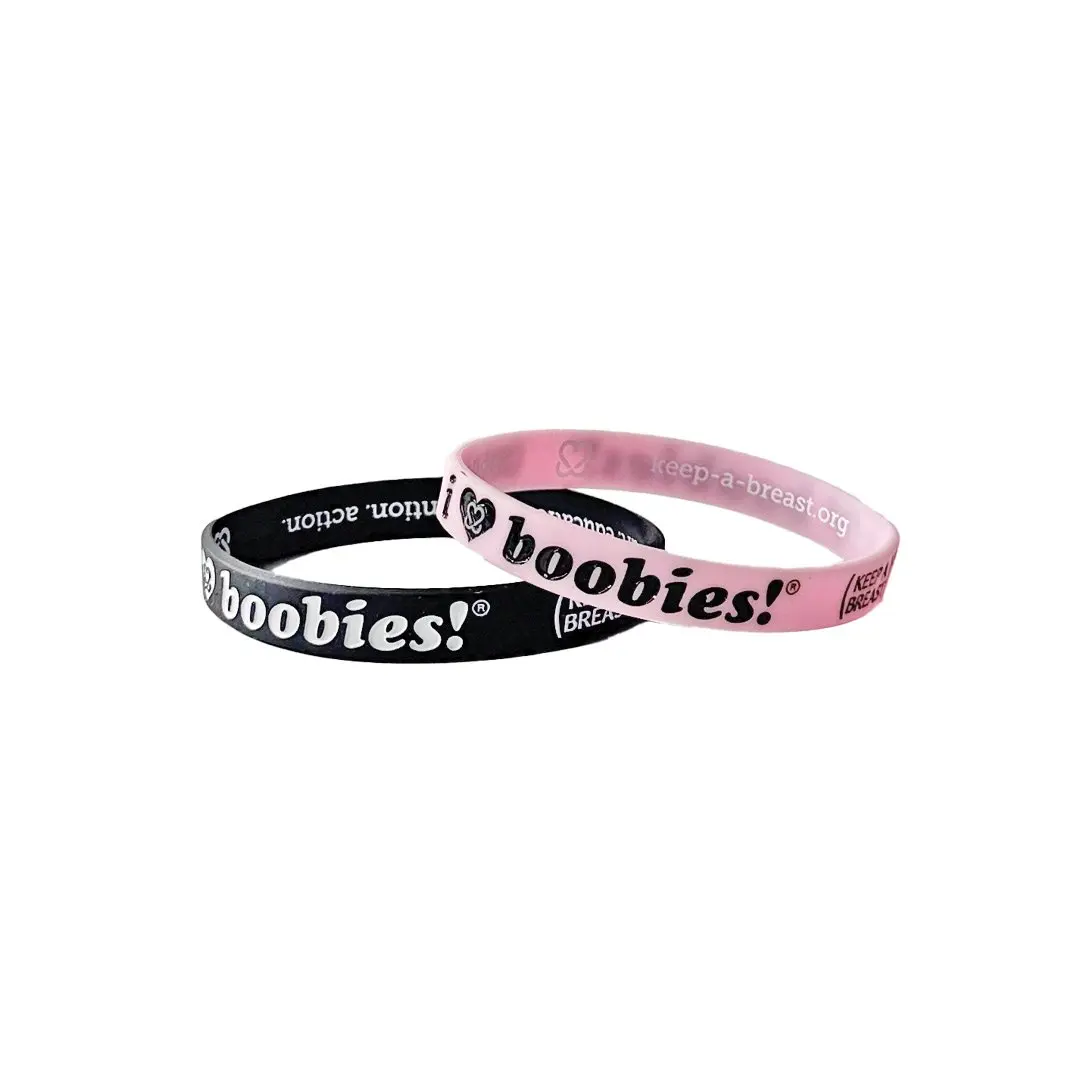 i love boobies! Mini Bracelet Pack- Pink Licorice