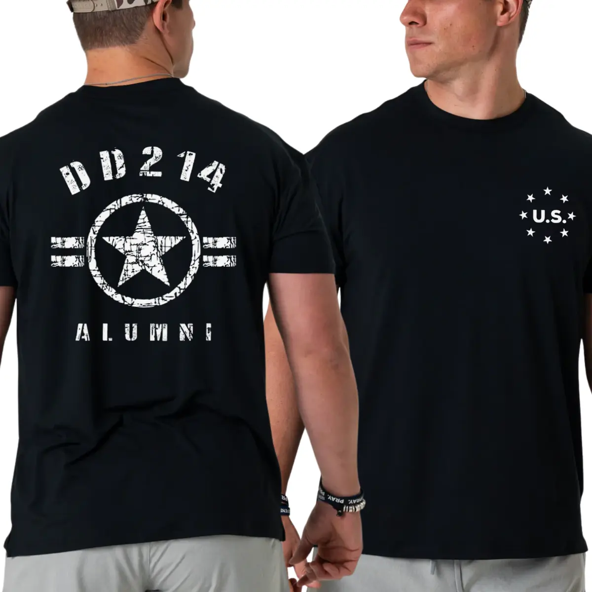 DD214 Alumni Short-Sleeve Unisex Casual Sport T-Shirt - Soft Cotton Blend Military Veteran Graphic Tee, USA Patriot Wear, Gift for Veterans