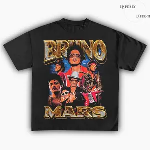 Bruno Bootleg Style Tee, Mars 2026 New Album Tshirt, The Romantic Tour Merch, Unisex Y2K Cotton Tee, R&B Music Top, Graphic Tees, Concert Outfits 16D