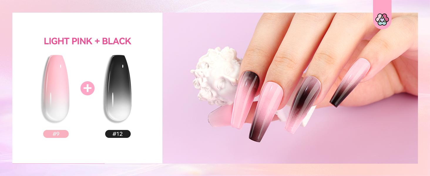 SAVILAND 12 Vitality Colors Airbrush Gel Nail Polish Set with Fine Mist for Color Spray - Nail Art Design Matte Nail Care Christmas Gift