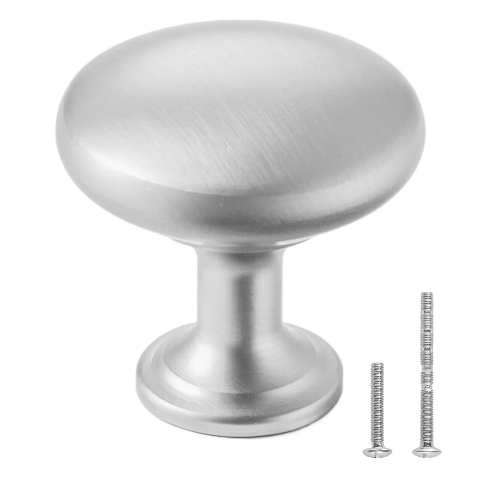 【Summerfinds】VEVOR 25-Pack Nickel Zinc Alloy Cabinet Knobs, 1.1 x 1.1 in Compact & Stylish Mushroom Hardware, 2.54 lbs Low-Maintenance Drawer Pulls with Screws for Living Room Kitchen Bathroom Closets