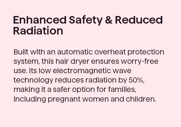 Wavytalk Blown Away Ionic Hair Dryer | 1875W Quick-Dry, Ceramic Coating Heat Damage Protection, Diffuser & Styling Comb Accessories, Lightweight & Quiet, Adaptable to All Hairstyles