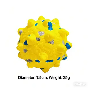 Indestructible Dog Toy Ball: Perfect for Chewing, Dental Hygiene and Silent Play