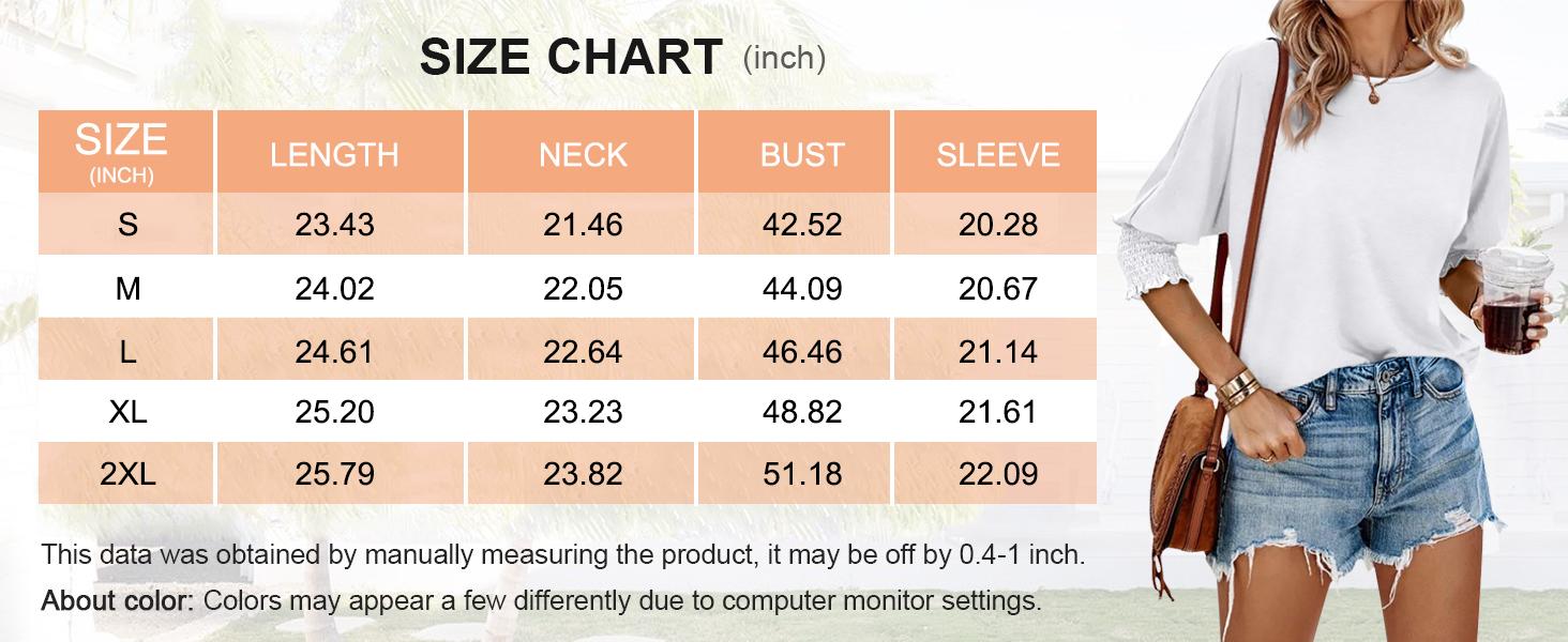 PiePieBuy  Women's 3/4 Sleeve Blouse - Solid Color Crew Neck Shirt | Loose Fit Casual Top Basic Comfort Tshirt Crewneck Womenswear Fitted Streetwear casual outfits women