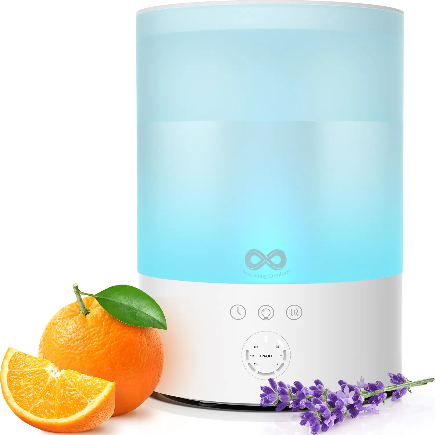 Everlasting Comfort 2.5L Top Fill Cool Mist Humidifier - Quiet Ultrasonic, Easy to Fill & Clean, Auto Shut-Off, 20 Hour Run Time, Corrosion-Resist., 24V Plug-In, Fragrance Aroma for Bedrooms/Nurseri, Cool Mist Humidifiers, Fragrance Aroma Humidifier