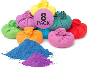 Pre-Filled Color Powder Balls – Perfect Backyard Color War Experience – 8 Mesh Balls in Bold Colors