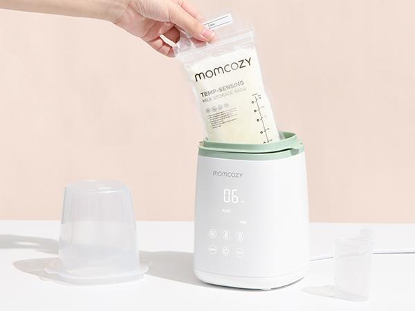 Momcozy Bottle Warmer, Fast Bottle Warmers for All Bottles with Timer, Accurate Temperature Control, Automatic Shut-Off MW01 Sterilizer Organizer Feeding