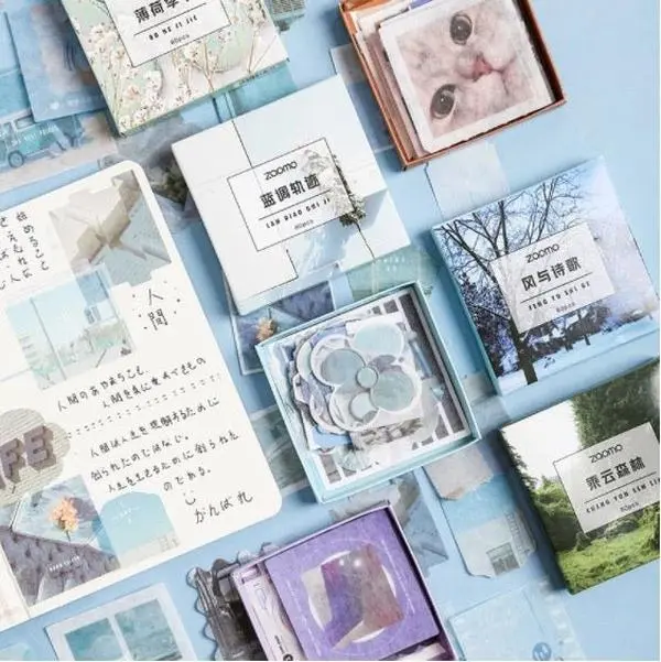 Aesthetic Color Themed Washi Deco Sticker Box Set