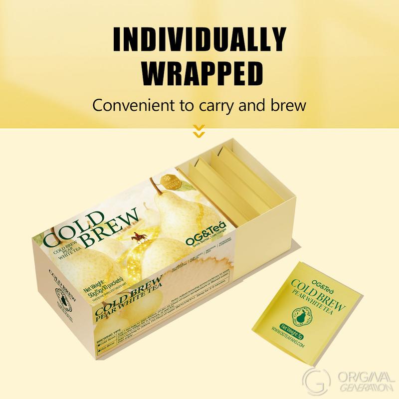 Detox Cold Pear White Tea 40g (4g×10pack) With Real Pear Osmanthus White Tea Inside,No Sugar,No Artificial Flavor