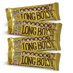 Coconut Long Boys Nostalgic New Orleans Chewy Candy Full Size Candy Bars, 4 Total Coconut Long Boys Nostalgic New Orleans Chewy Candy Full Size Candy Bars, 4 Total
