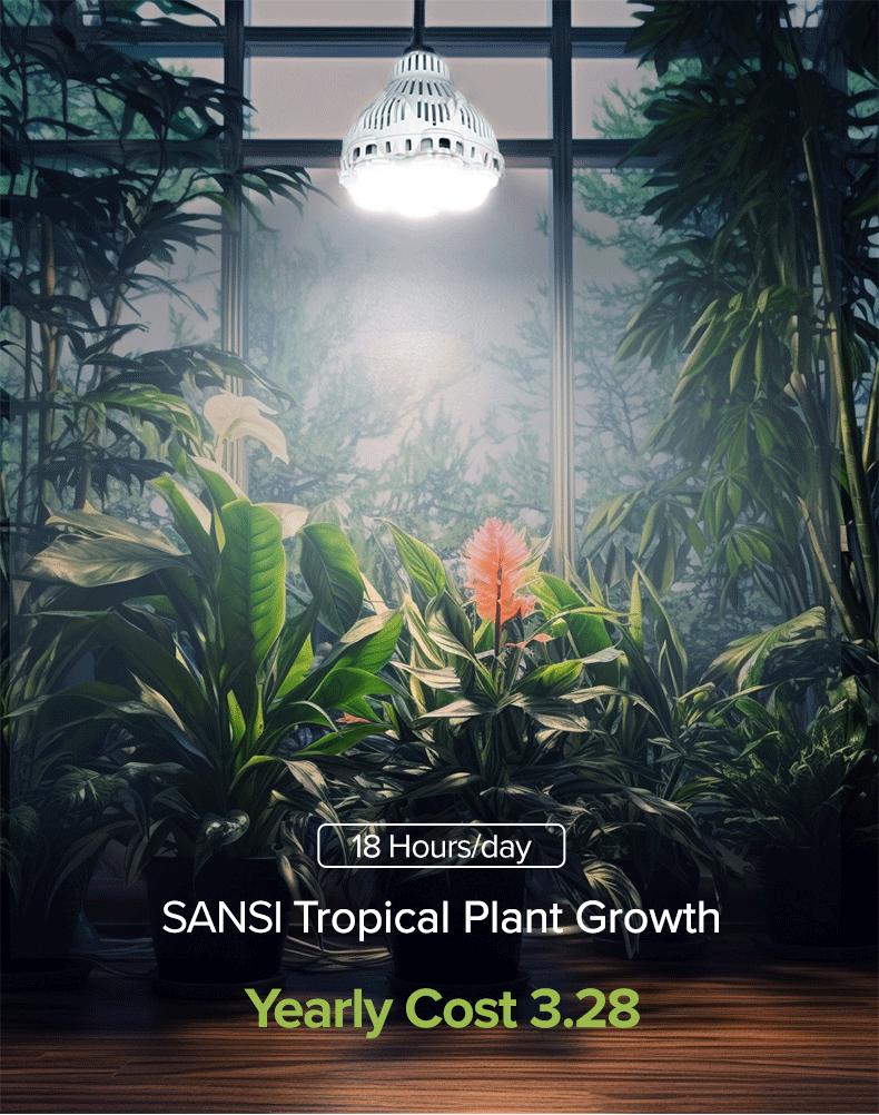 Sansi 40W Full Spectrum Grow Light, with Optical Lens and High PPF,with 5-Level Dimmable, Auto On Off 4 8 12 Hrs Timer for Seeding and Growing energy efficient Sansi 40W Full Spectrum Grow Light, with Optical Lens and High PPF,with 5-Level Dimmable, Auto On Off 4 8 12 Hrs Timer for Seeding and Growing energy efficient