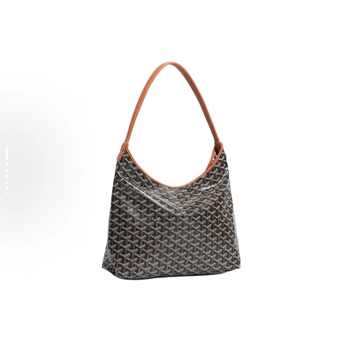 Pre-owned Goyard Bohème Hobo Underarm Bag Classic Tan Goyardine Canvas, Underarm Carry, Style 2600382, Shoulder Bag