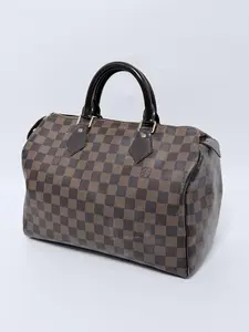 Pre-owned Louis Vuitton Canvas Shoulder Bags Damier Ebene Speedy 30 Top Handle Handbag Shoulder Bag JA340LV