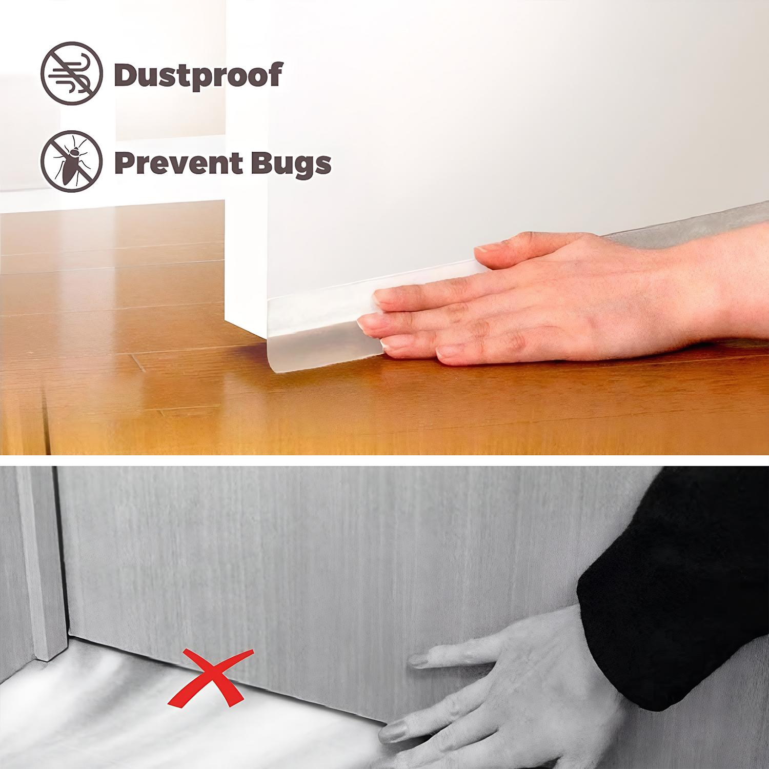 16.4Ft Door Weather Stripping, (1.38in Width) Weather Stripping Door Draft Stopper Adhesive Seal Strip Anti Draft Insulation Tape for Doors Windows and Shower Doors