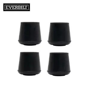 NEW Furniture Leg Floor Protectors 1 in Black Rubber Caps for Chairs Tables Everbilt