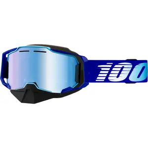 Armega Snowmobile Goggle Blue W/ Blue Mirror Lens