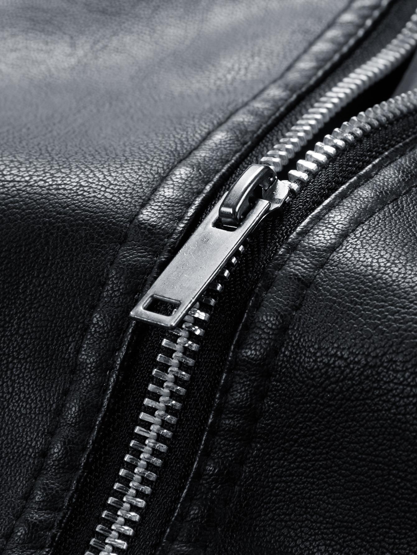 New Autumn And Winter Men's Leather Jacket With Fleece Lining Warm Casual Turn-Down Collar Leather Coat For Men SpringStatements