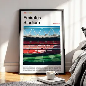 Emirates Stadium Football Poster: Arsenal Football Art Print