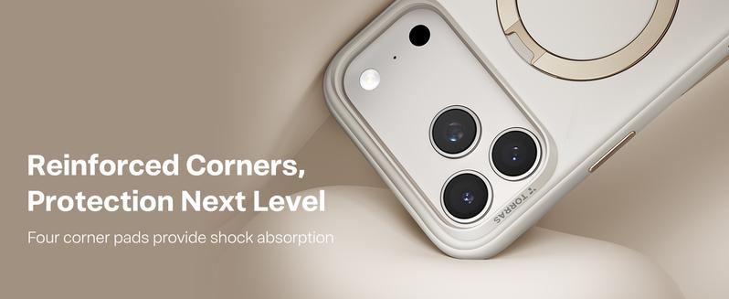 TORRAS Ostand Q3 Silicone for iPhone 17 Pro Max Case, Fit for MagSafe, 360 Spin Stand, Soft Liquid Silicone Cozy Grip, Camera Control, Protective Case