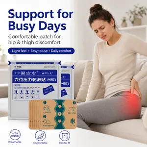 Patches for buttocks—relief from butt discomfort, leg pain due to muscle tightness, stinging/numbness in the buttocks when bending or standing up, and discomfort caused by spinal compression; topical care patches.