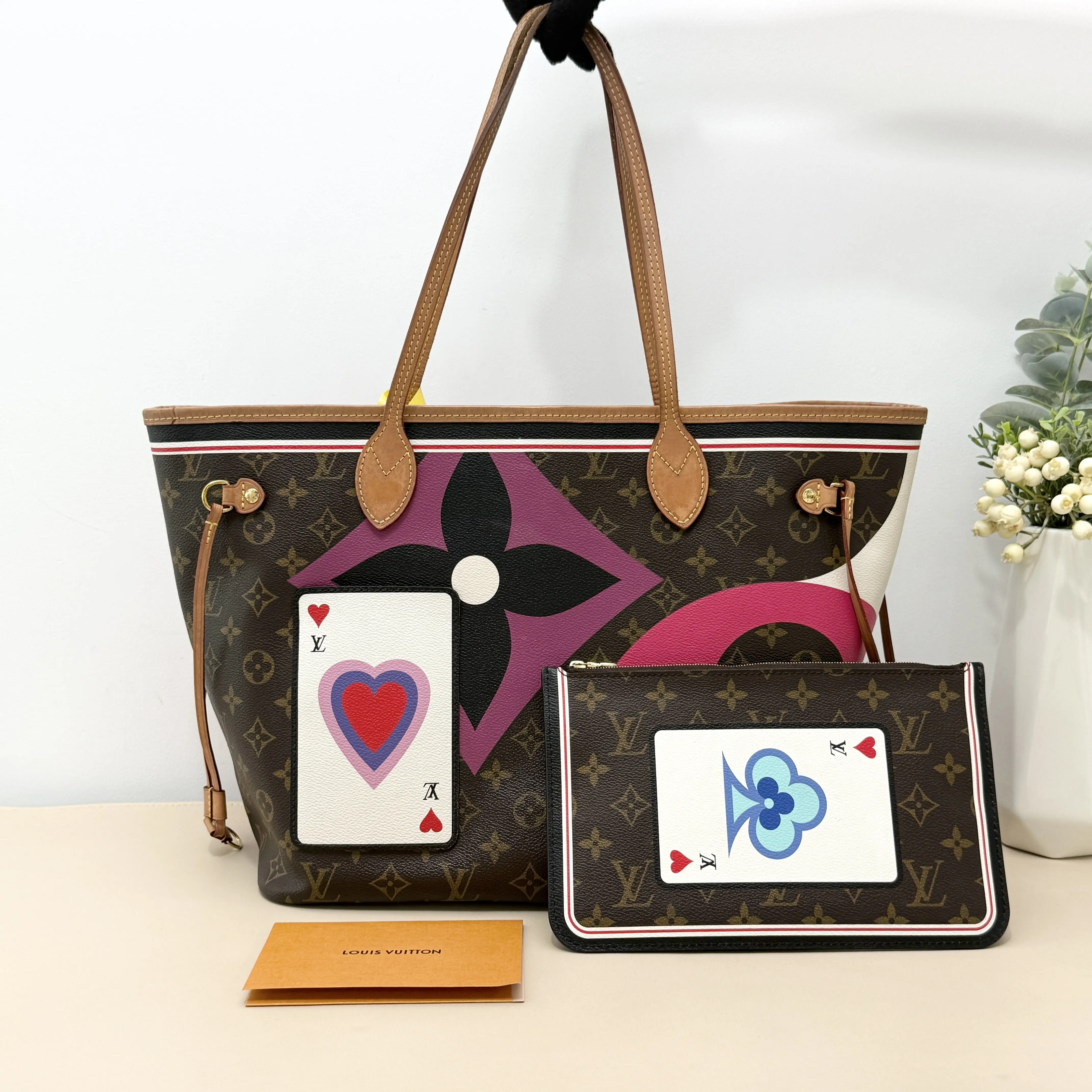Pre-owned Louis Vuitton Coated Canvas tote bags Neverfull MM Game On Monogram Tote Bag B8072610