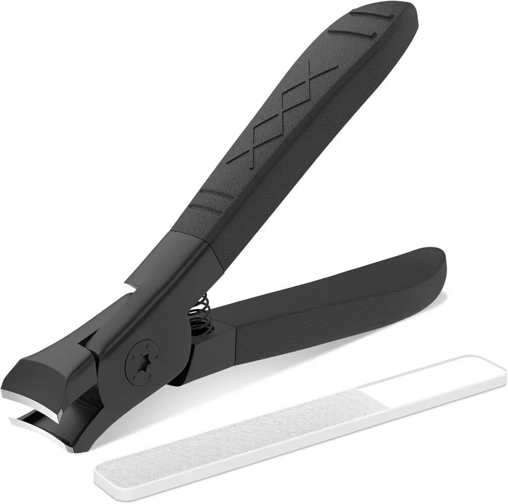 Professional Nail Clippers for Thick Toenails - Ultra Sharp, Anti-Slip Set With Long Handle for Men, Women and Seniors - Stainless Steel Large Clippers