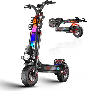 L86 Off-Road Electric Scooter for Adults, 10000W Dual Motor, 60V 40Ah, Up to 55 MPH, 75 Miles Long Range, 13" Pneumatic Tires, Foldable Commuter E-Scooter