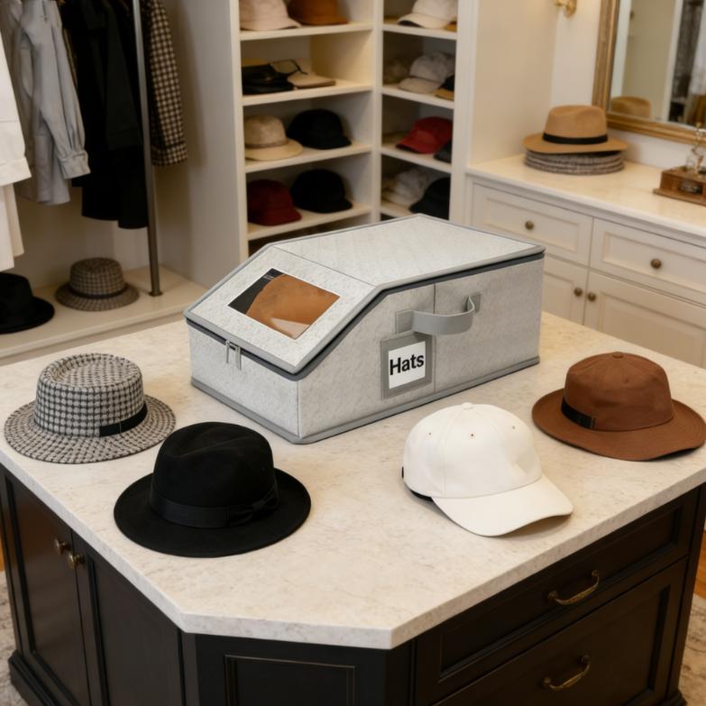 Stackable Clear Baseball Cap Storage Organizer Display Case Holds 24 Hats Each Hat Box for Closet Home Office Dormitory Bathroom Modular Design Saves Space