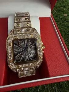 Diamond Luxury Gold Watch Skeleton