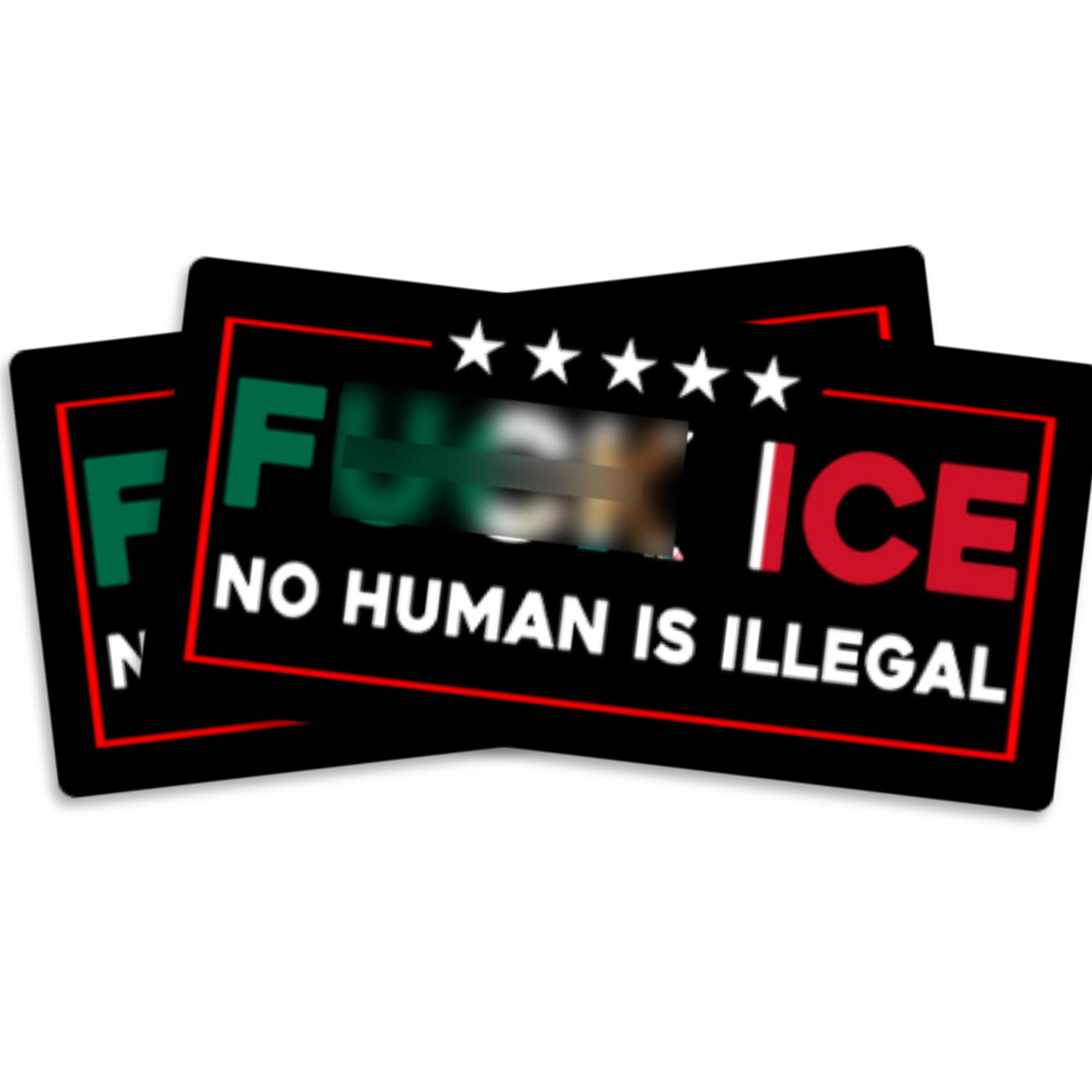 Printlabz - F Ice Chicana Floral Sticker - Immigrant Protest Stickers - 2 Pack 5 Inch - EPLS0169