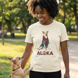 Aloka The Peace Dog T-Shirt, Walk for Peace Monks with Aloka Dog Shirt, Aloka Tee, Dog Lovers, Walk for Peace Aloka Shirt