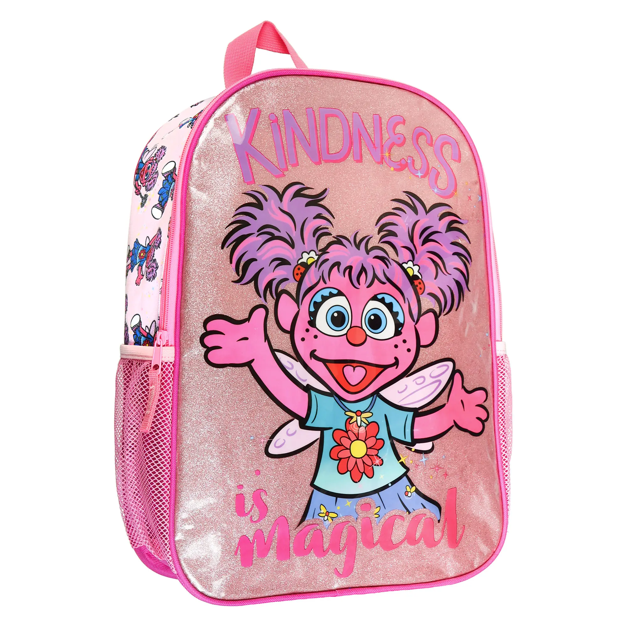 Sesame Street Backpack 16" Abby Cadabby Kindness is Magical Book Bag with Adjustable Shoulder Straps
