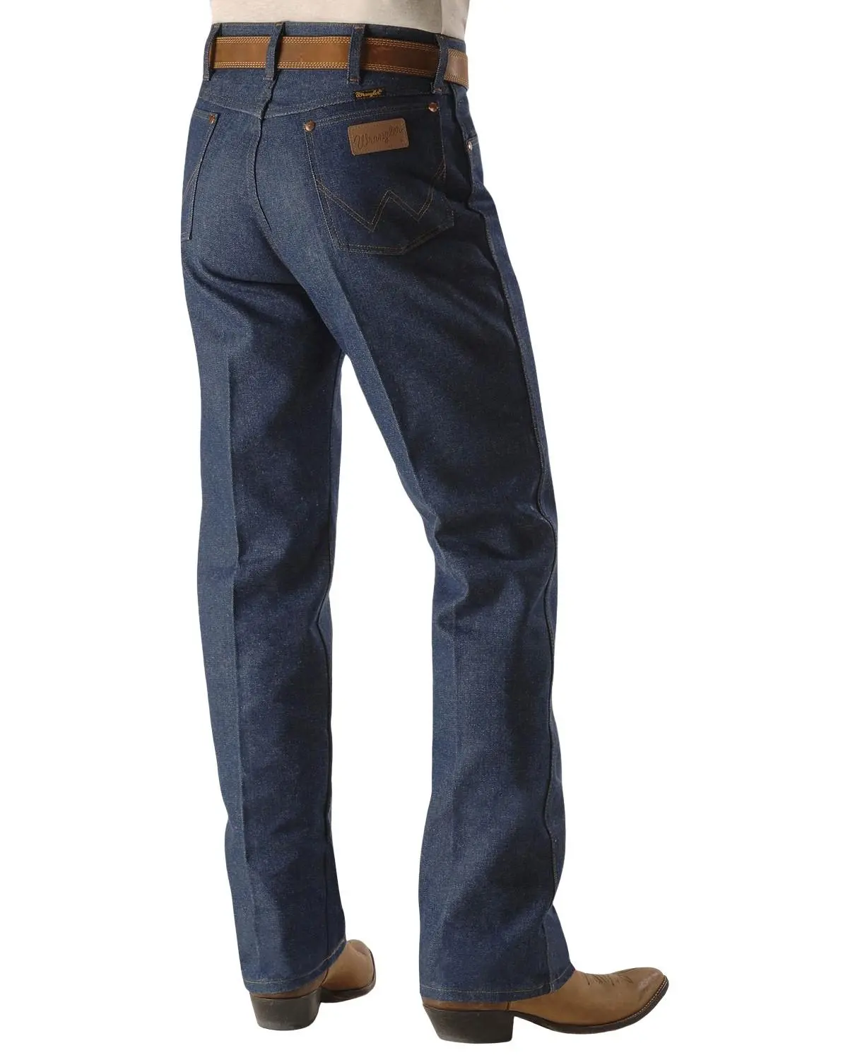 Wrangler Men's 13Mwz Dark Wash High Rise Rigid Cowboy Cut Straight Jeans - 0013Mwz_X7