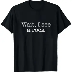 Wait I See A Rock Shirt, Funny Geologist Gift, Science Shirt, Rock Lover Shirt, Geology Teacher Tee, Rock Collector Shirts, Rockhound Shirt