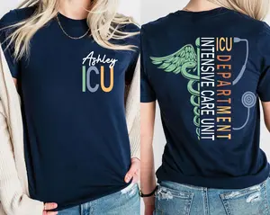 Custom ICU & Emergency Room Nurse T-Shirt, Personalized Nurse Tee