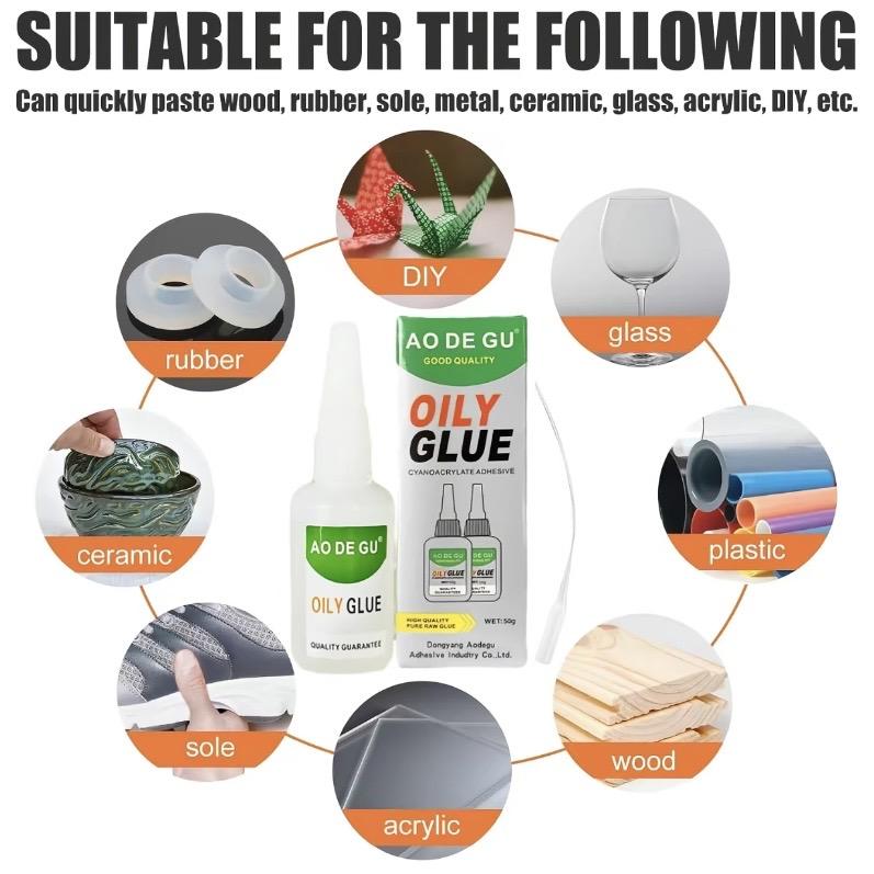 Upgrade to Large Capacity Welding High Strength Oily Glue,Universal Super Glue,Strong Plastic Glue Fast Repair and Curing for Metals, Plastics,with Anti Clog Cap,Strong Adhesive Waterproof Adhesive for Faux Leather,Metals,Wood,Plastics,Rubber