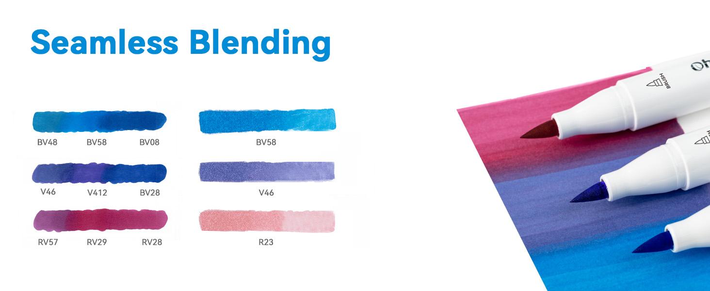 Ohuhu Alcohol Markers: Brush & Chisel / Fine - 48 Mid-tone Colors - AP Certificated Double Tipped Alcohol Based Art Marker Set for Artist Adults Coloring Illustration - Refillable - Honolulu & B Series of Ohuhu Ohuhu Alcohol Markers: Brush & Chisel / Fine - 48 Mid-tone Colors - AP Certificated Double Tipped Alcohol Based Art Marker Set for Artist Adults Coloring Illustration - Refillable - Honolulu & B Series of Ohuhu