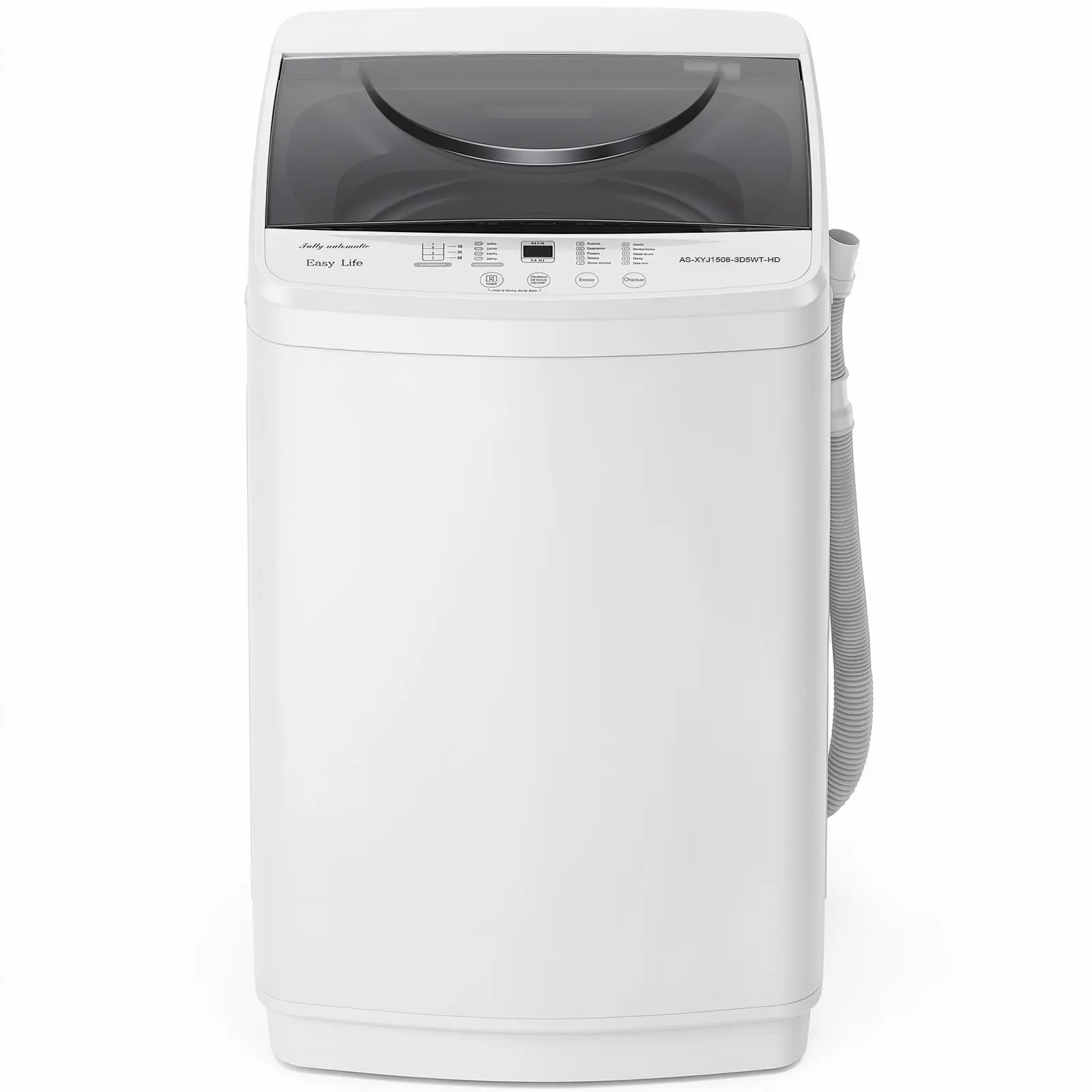 Portable Washing Machine, 7.7 lbs Full-Automatic Compact Laundry Washer, Stainless Steel Drum, 10 Wash Cycles, Auto-Balance Detection, LED Display, Mini Washer for Home, Apartment, Dorm, Multifunction Washing Machine